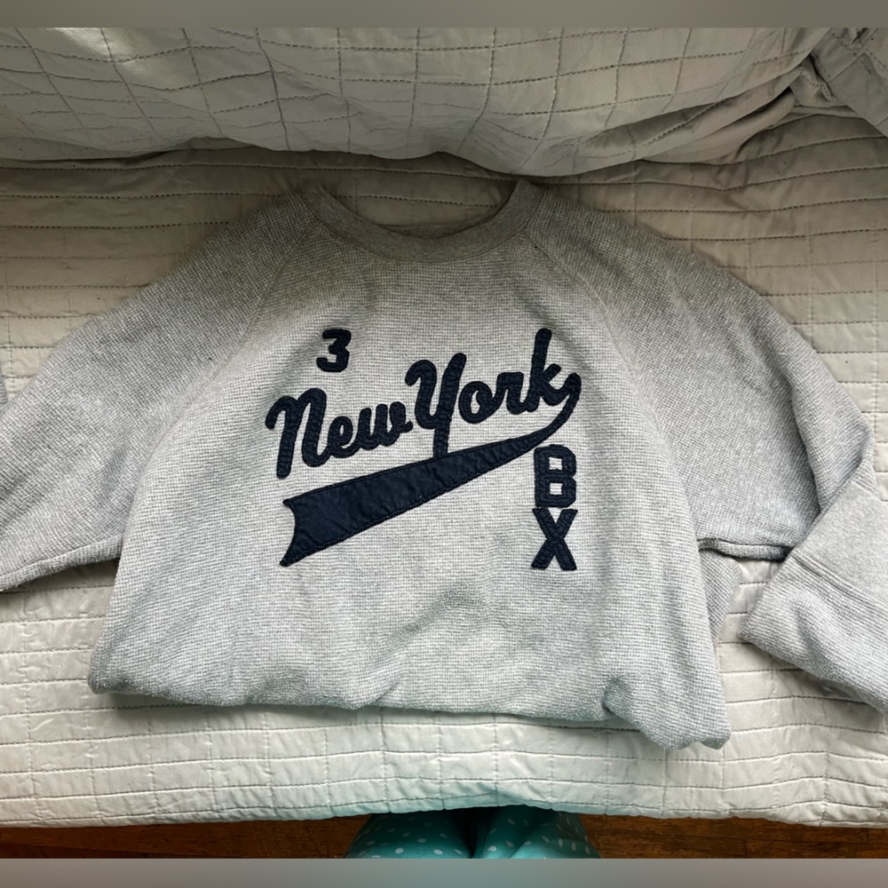 Gray New York Crew Neck Sweater
